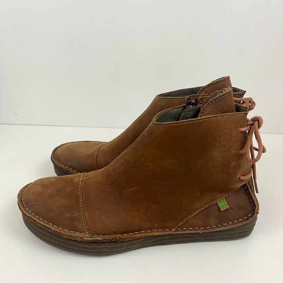 EL NATURALISTA Rice Field NF82 Pleasant Wood Women’s Ankle Booties Size EU 38 - Picture 1 of 13